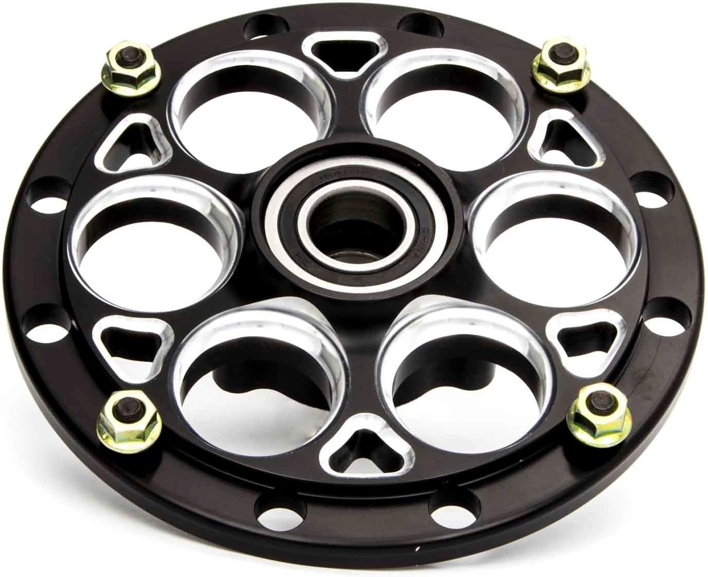 WELD RACING Wheel Hub, Front, Magnum, 10 in Full Center, 3-Lug Rotor Mount, Aluminum, Black Anodize, 1 in Spindle, Each