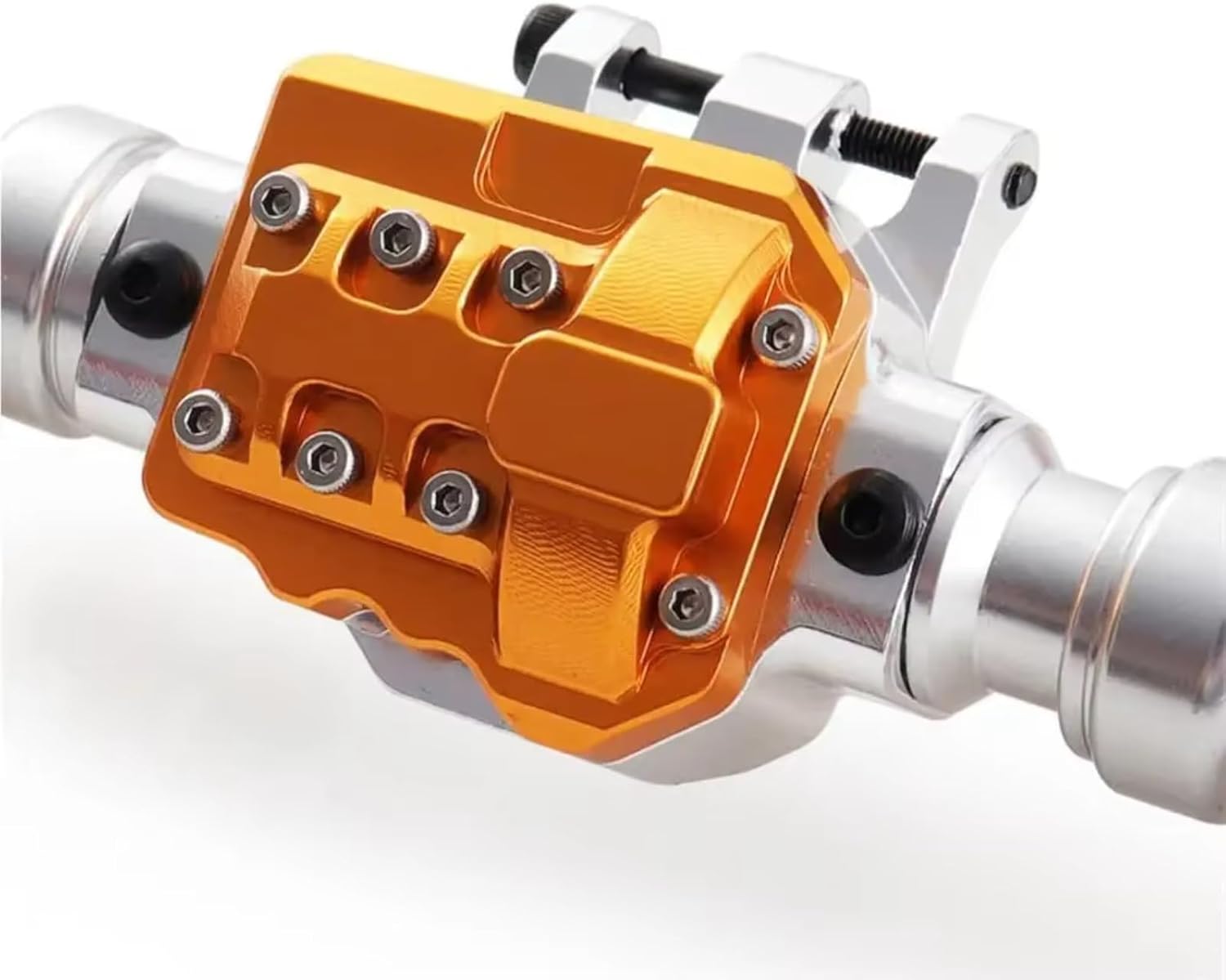 RC Car Parts Compatible with Trxs for TRX-4 for Defender for Bronco G500 1/10 RC Crawler Metal Upgrade Parts Aluminum Portal Axle Housing(Yellow)