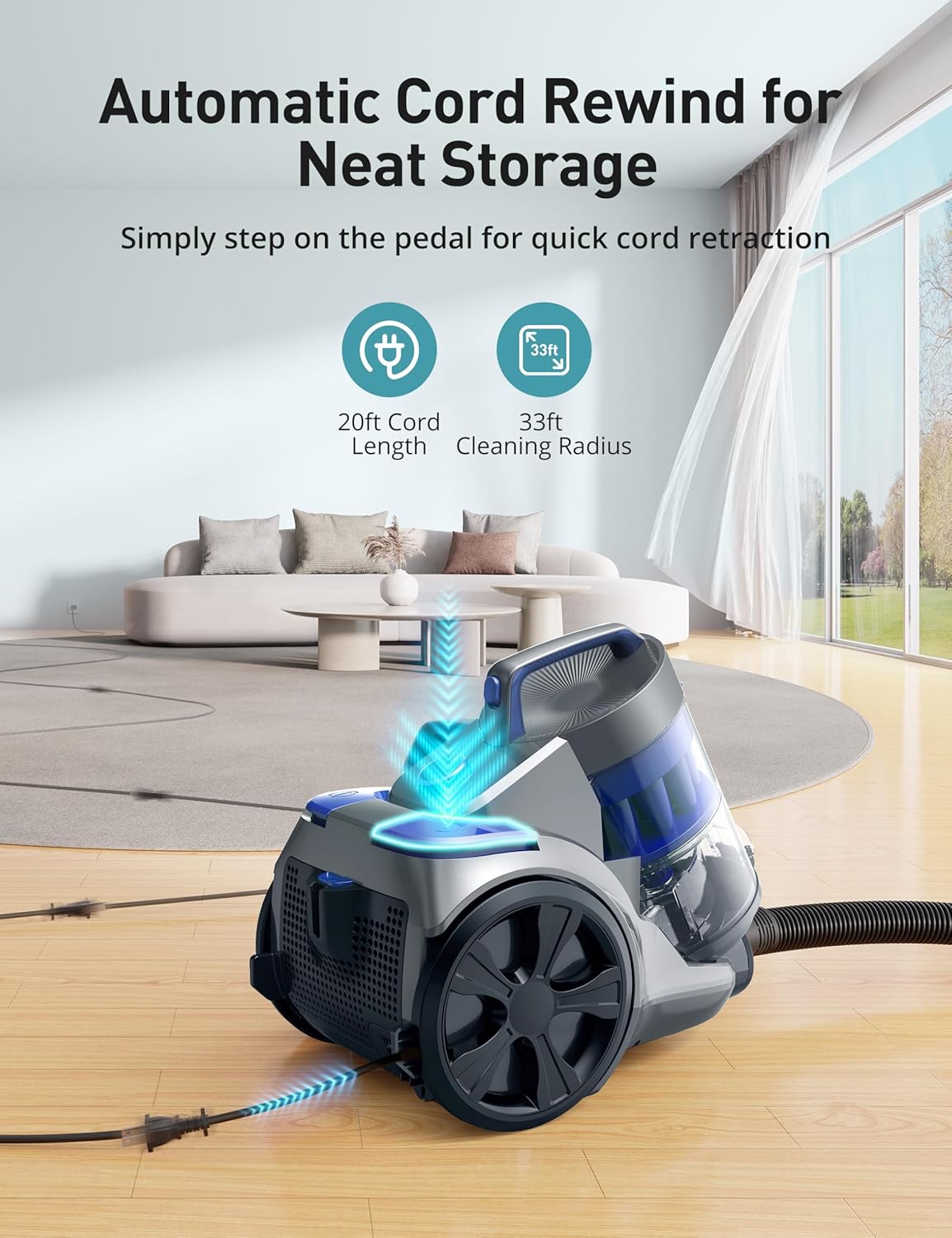 Aspiron Bagless Canister Vacuum Cleaner CA033