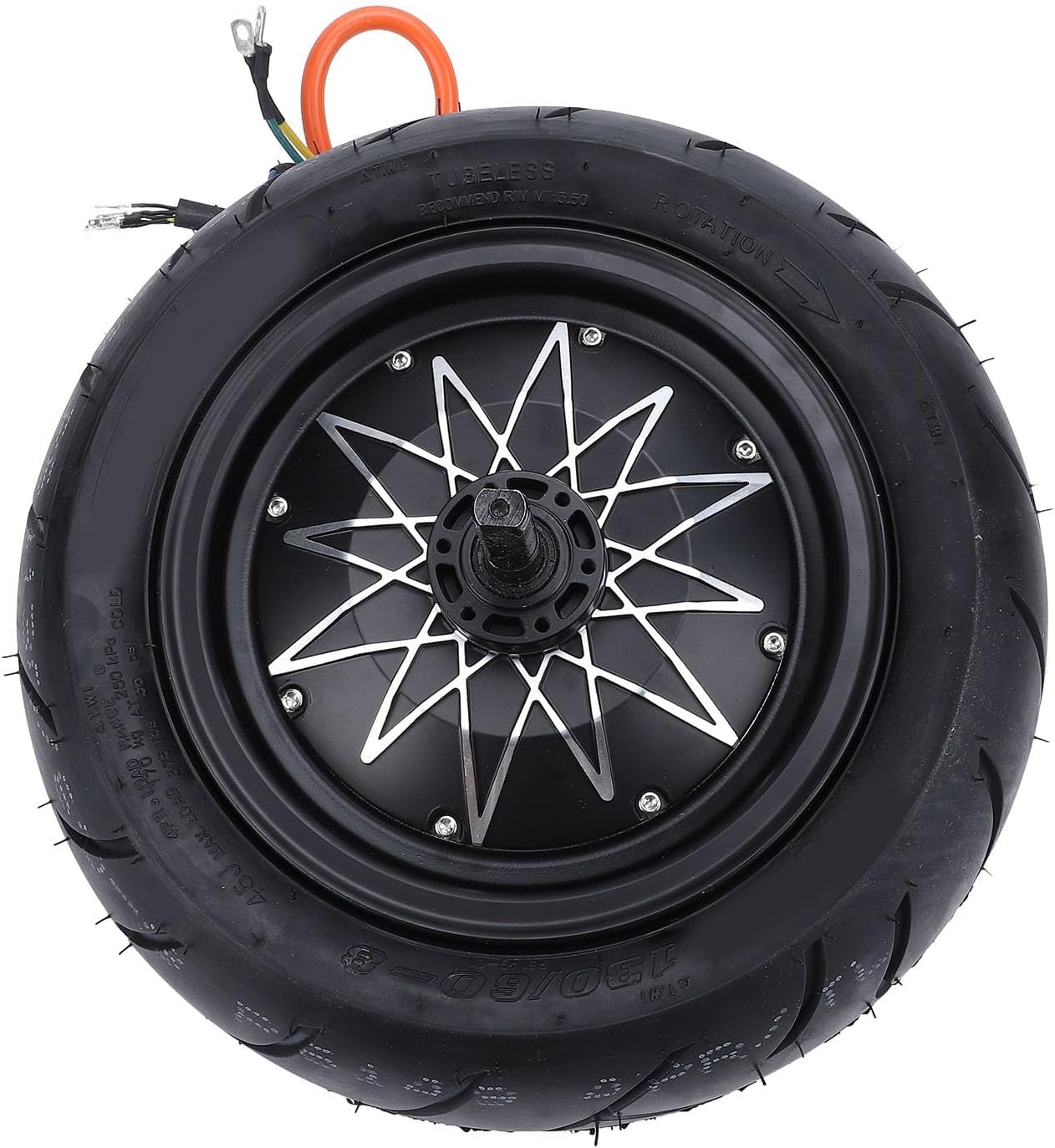 aqxreight 8000W-10000W 14in Wheel Hub Motor Vacuum Tire Low Noise Disc Brake Dual Hall Motor Electric Scooter, aqxreightha2bdgrqis