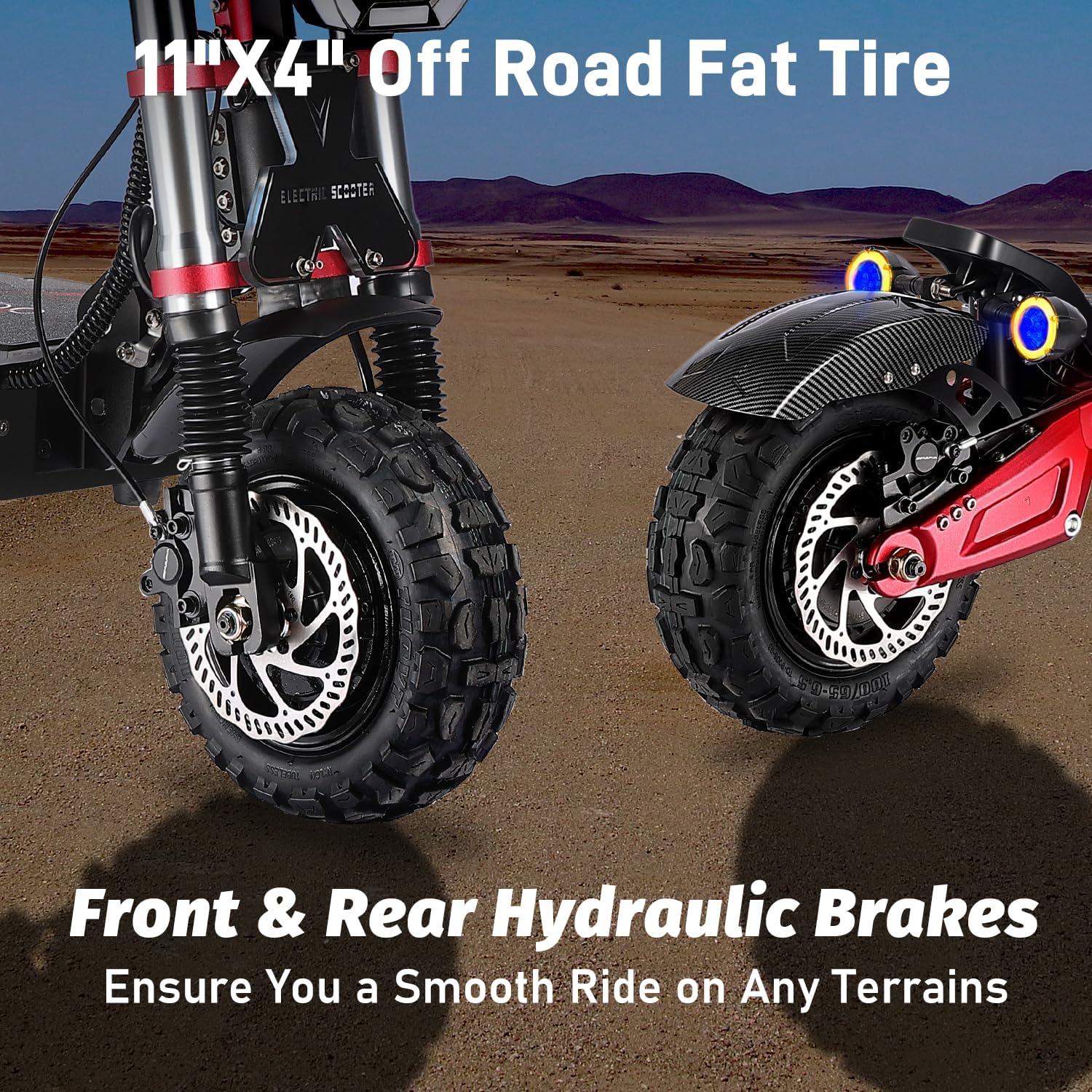 Fast Electric Scooter for Adults 52MPH 60V 38Ah Escooter 6000W Dual Motor Up to 75 Miles Folding E-Scooter with Seat 11