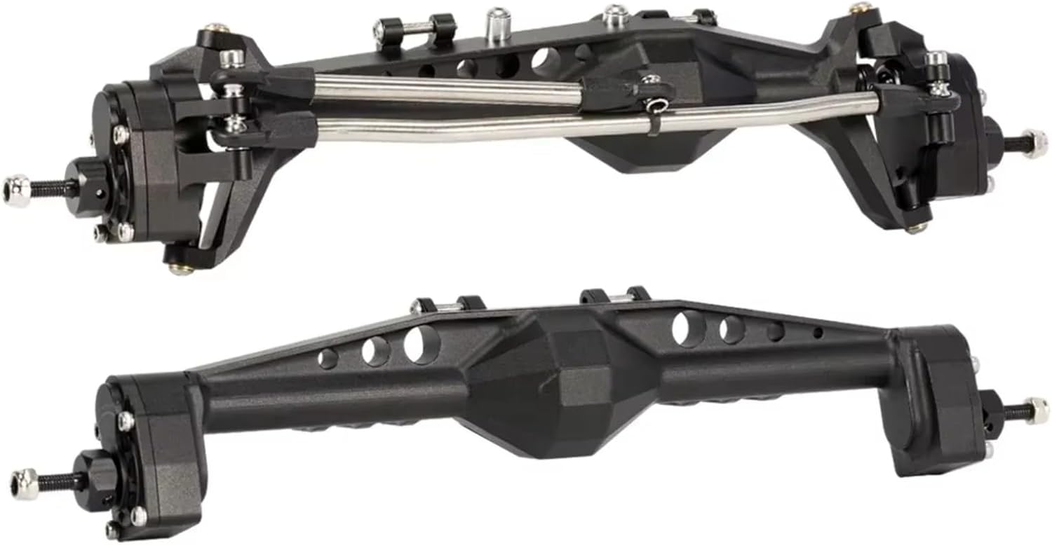 RC Axle Models For Capra For Wraith F9 1/10 Portal Axle Aluminum Offset With Adjustable Upper Link Mount Constant Velocity Driveshift RC Crawler(Black,1set)