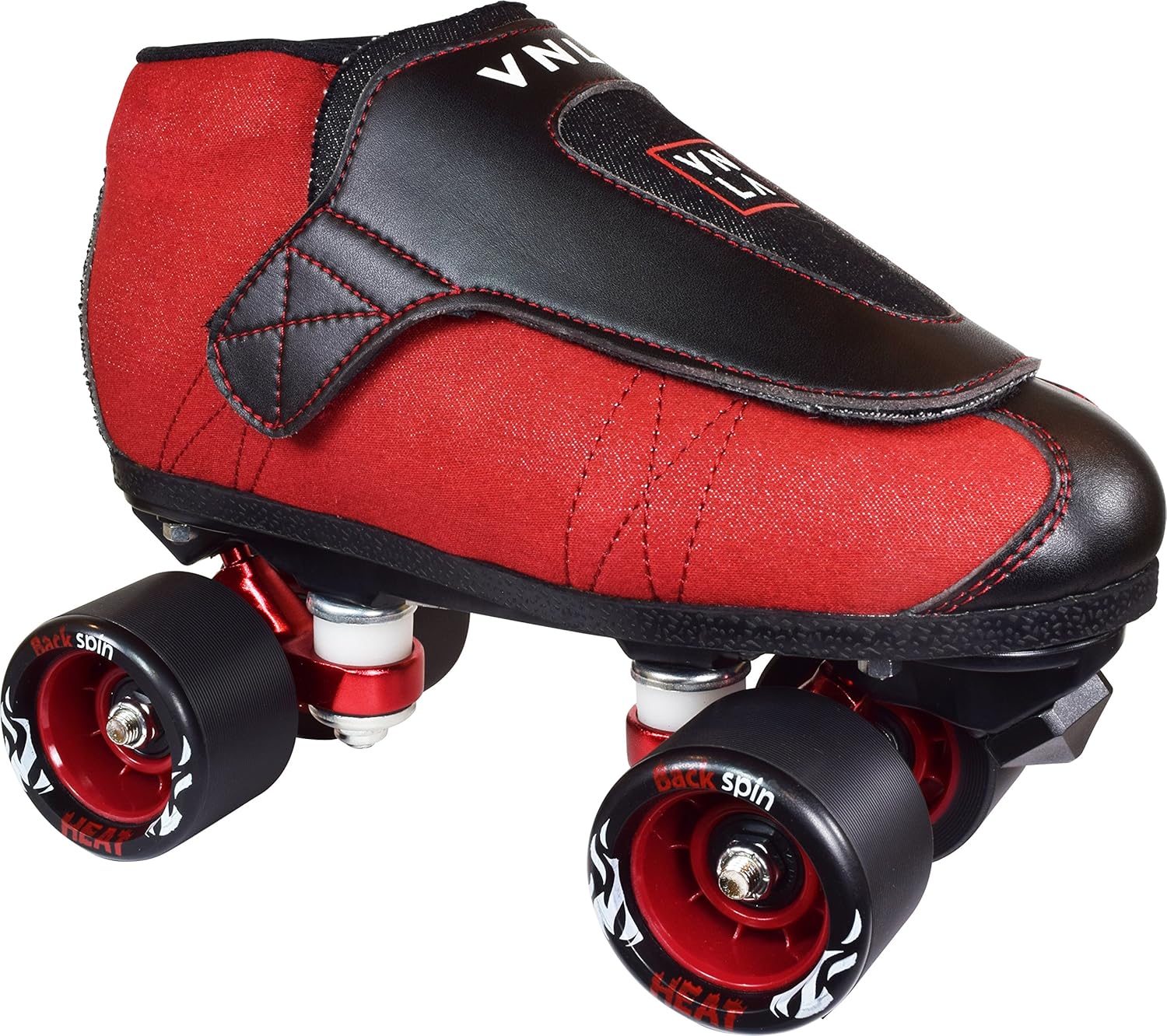 VNLA Junior Code Red Jam Skates for Men and Women - Indoor Unisex Roller Skates for Tricks and Jam Skating- Red/Black