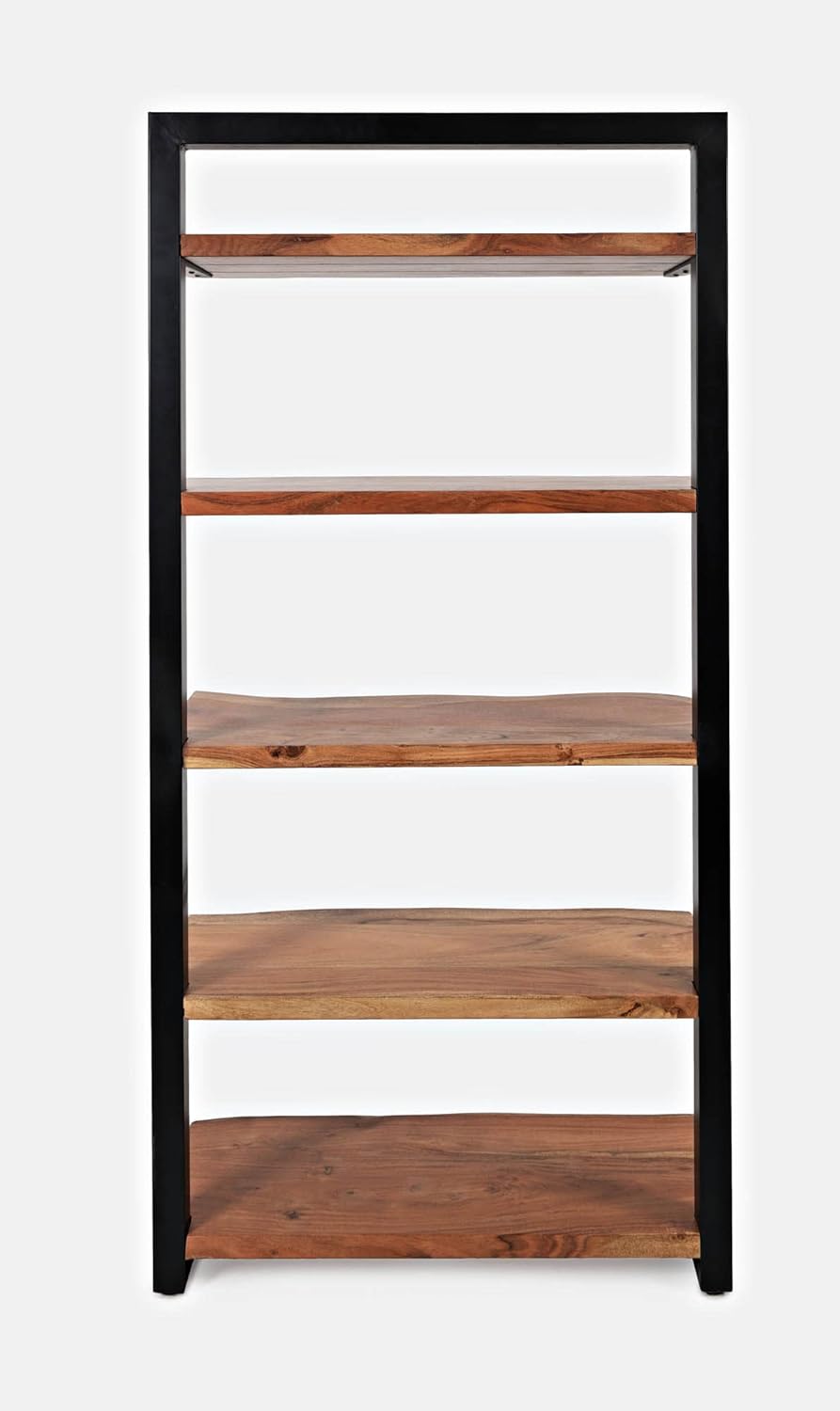 Jofran 5 Shelf Acacia Hardwood Live Bookcase, 35''Wx14''Dx71''H, Nature's Edge Natural Finish