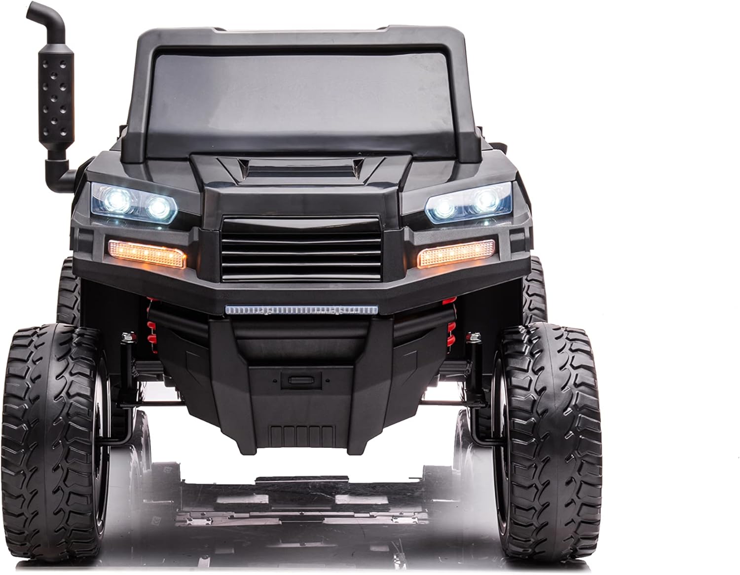 Freddo Toys 24V Battery Powered Kids Electric Ride On Car Off-Road Tractor Trailer 4x4 Toy with Parental Remote Control MP3 - USB - AUX Port LED Lights 2 Leather Seats and Eva Tires for 3+ Years