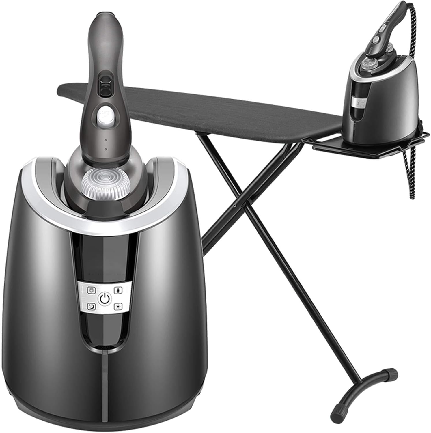 JOMRTS Garment Steamer - Iron Professional Clothes Steamer with Vertical Steaming Household Small Iron Handheld Dual-Bar Ironing with Lengthened Ironing Board