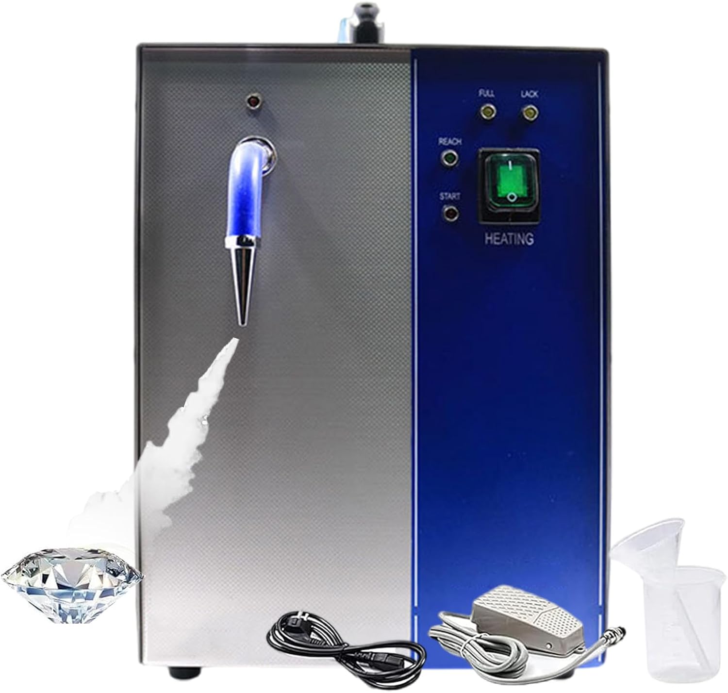forplubossmmp 2L/4L Jewelry Steam Cleaning Machine with Pedal Switch, 135℃ Gold Silver Jewelry Steam Cleaner, Pro Gem Steam Cleaning Machine,4L