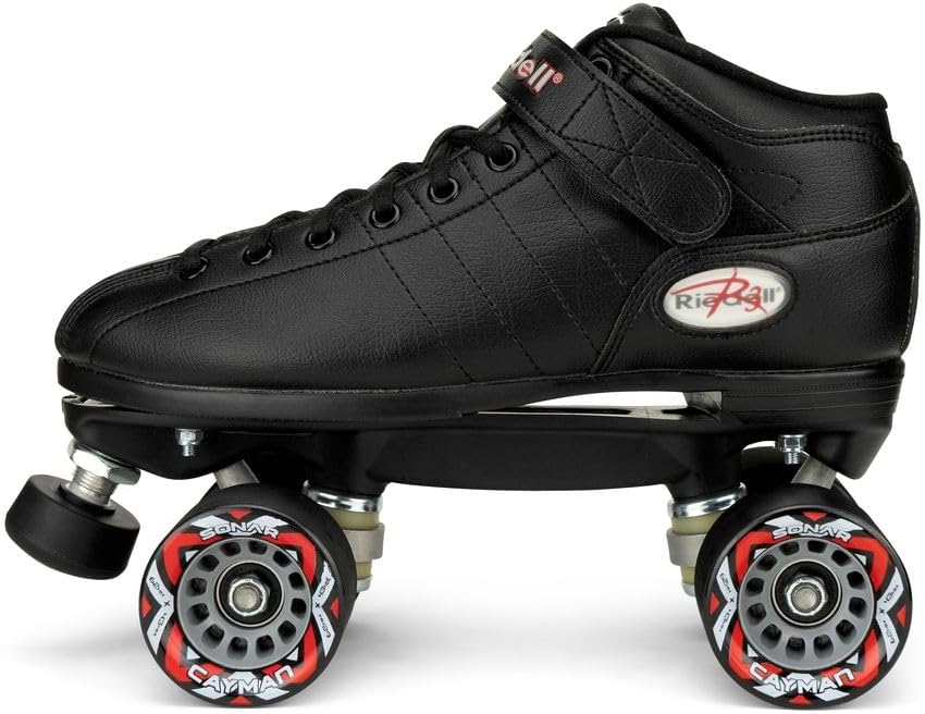Riedell R3 Roller Skates for Men and Women - Ultra-Durable Indoor Quad Skate with Sonar Cayman Wheels, Nylon Plate, and Precision Fit, Roller Skates