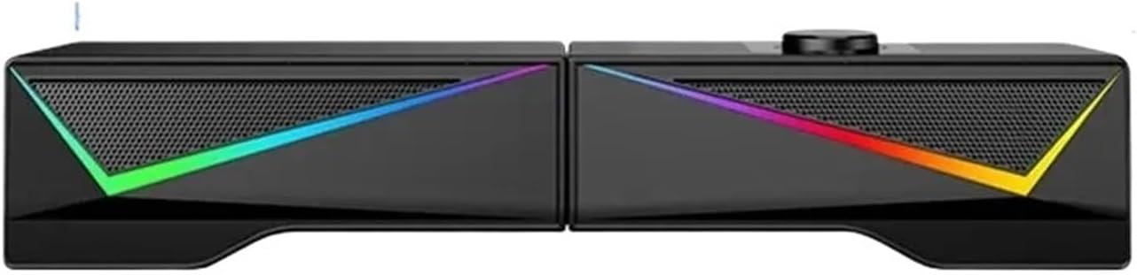 JSEIAJB RGB Desktop Subwoofer Computer Speakers Separable Music Audio Wired PC Loudspeaker Stereo Surround