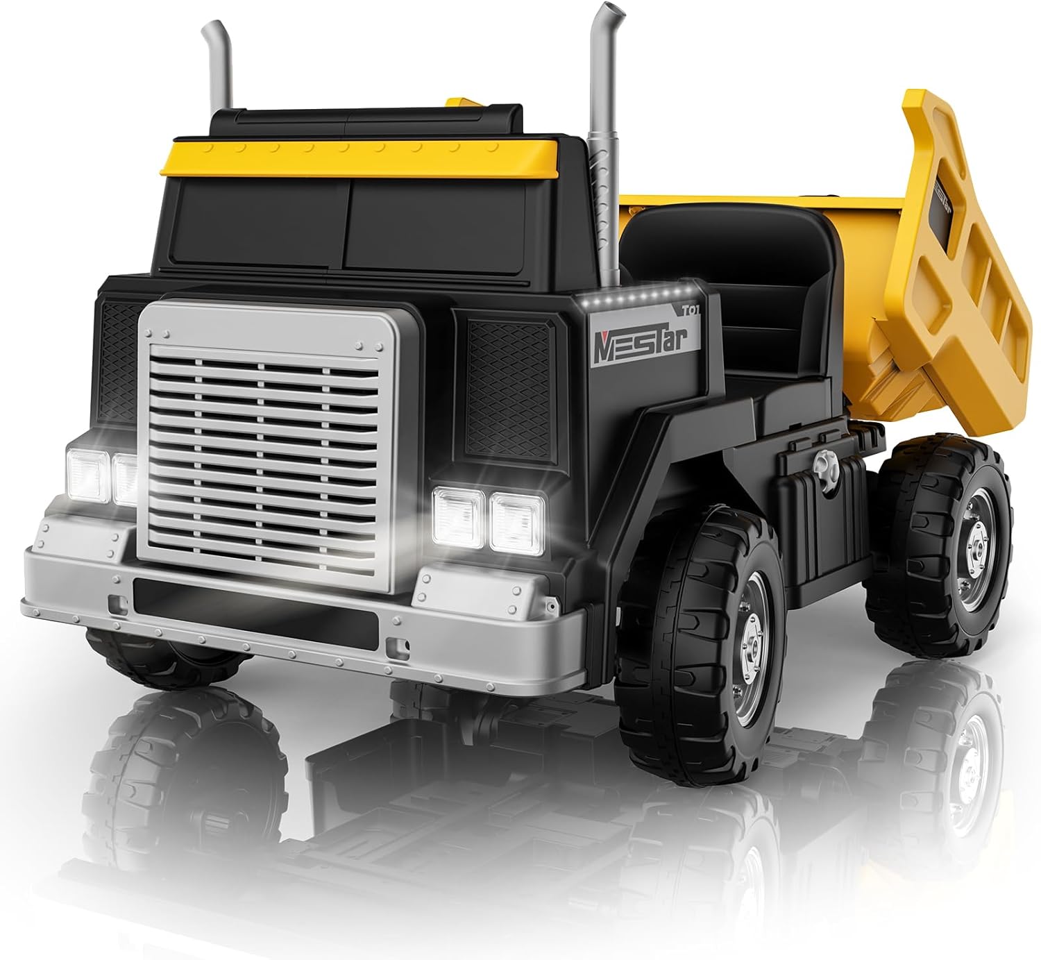 OP60 24V 2-Seater Ride On Dump Truck for Big Kids, 2x200W Powerful Rear Motors, 24