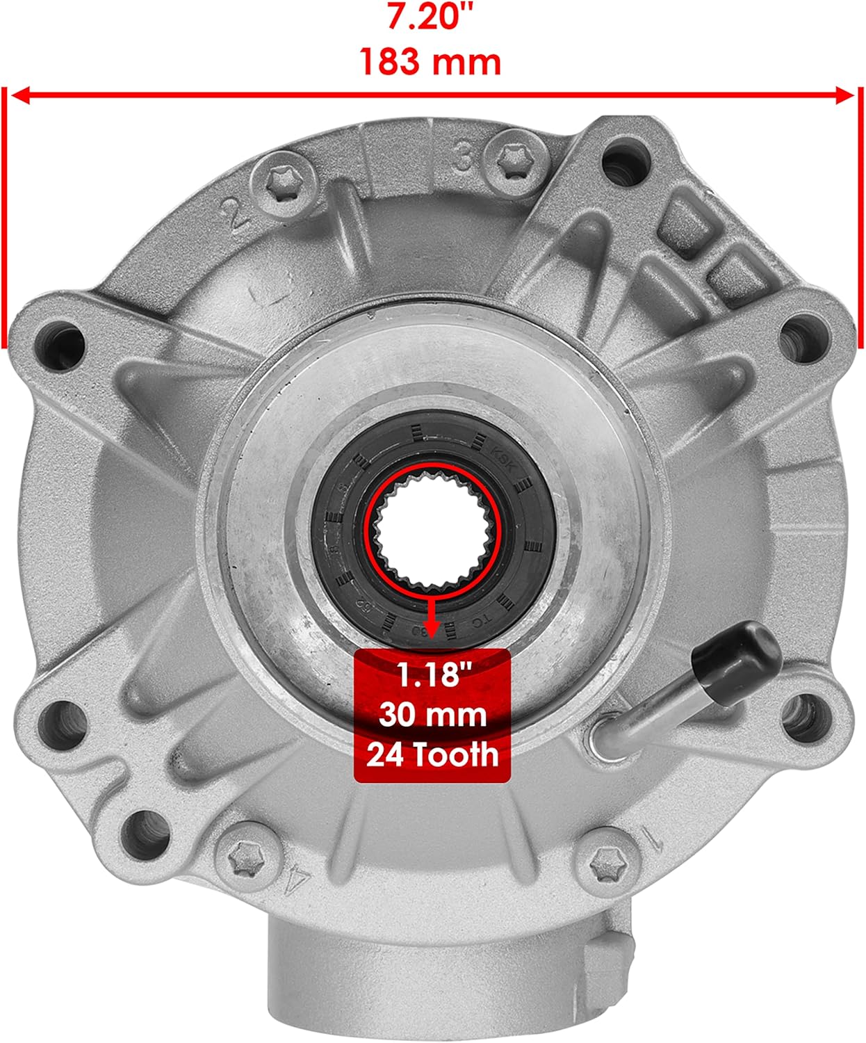 Caltric Complete Rear Differential Diff Compatible with Can-Am Outlander Max 800R 800 4X4 2013 2014 2015