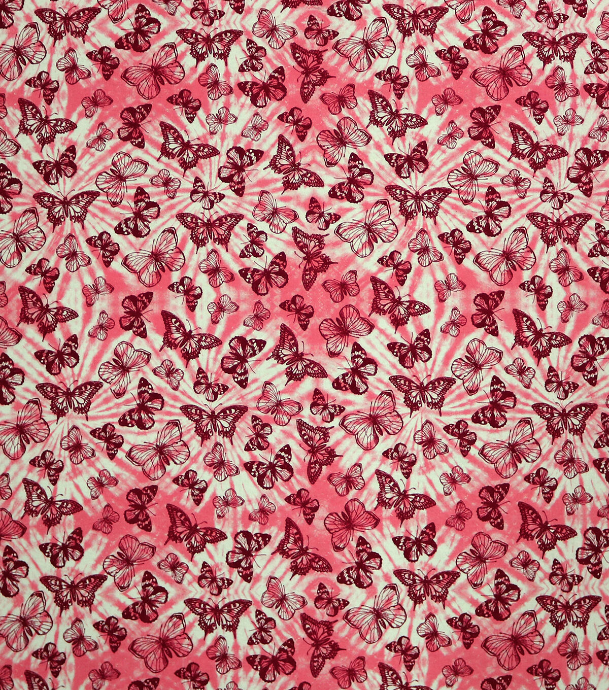 Butterflies on Tie Dye Super Snuggle Flannel Fabric