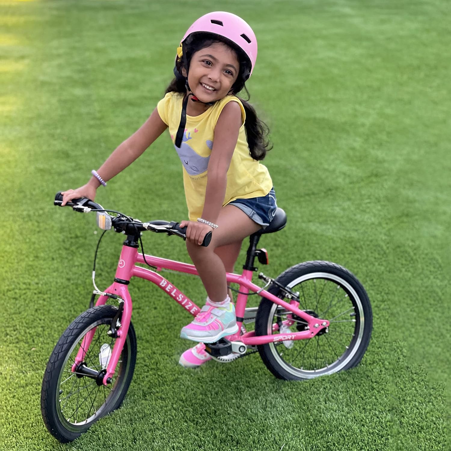 A11N SPORTS BELSIZE 16-Inch Belt-Drive Kid's Bike, Lightweight Aluminium Alloy Bicycle(only 12.57 lbs) for 3-7 Years Old