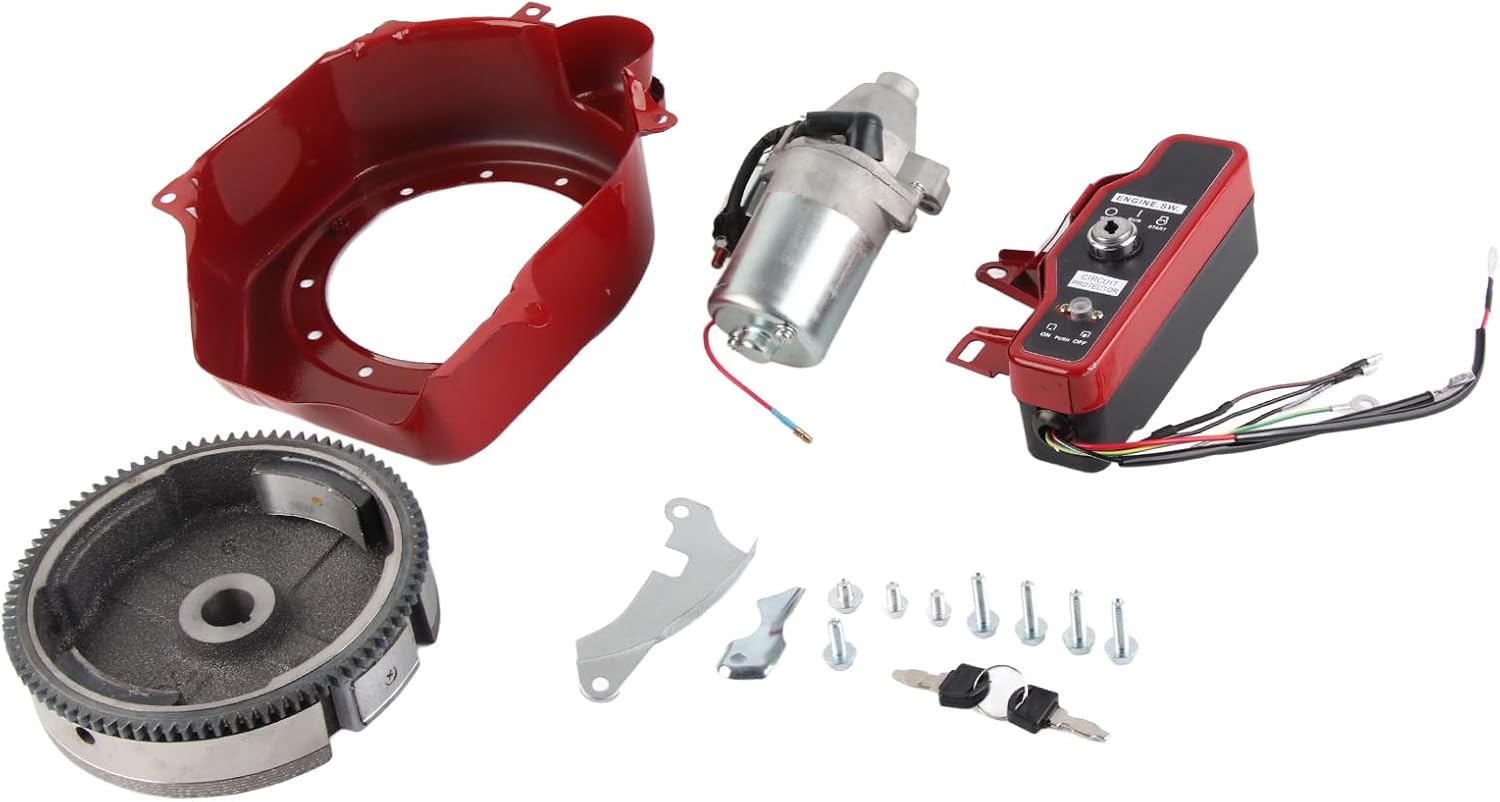 Respicefinem Electric Starter Kit for Rc Car with Flywheel Switch Compatible with Gx160 5 5hp and Gx200 6 5hp Engines