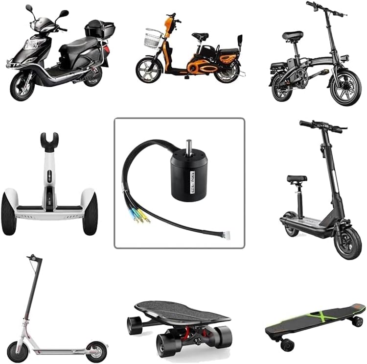 Upgraded 190KV 3500W Electric Skateboard Motor Mountain RC Vehicle External Rotor Motor Brushless DC Motor 6374 Large-Torque - (Color: Black)