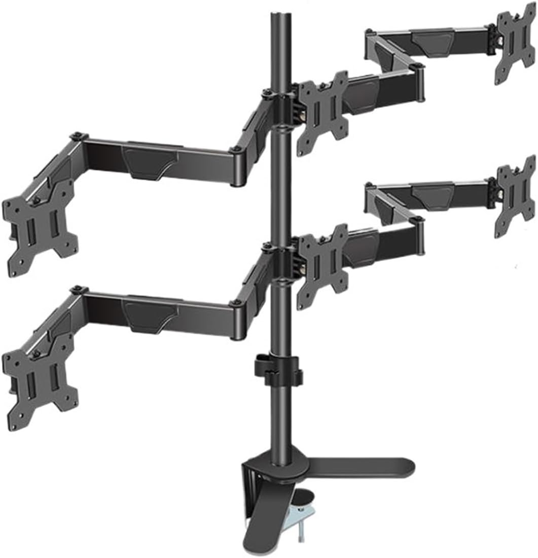 17-32 inch six-Screen Monitor Splicing Bracket Desktop Elevated Stand