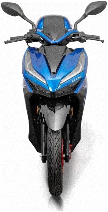HHH Clash 200 EFI Scooter Gas Street Scooter 168cc Motorcycle for Adults, Fully Automatic, Matching trunk and LED lights (BLUE)