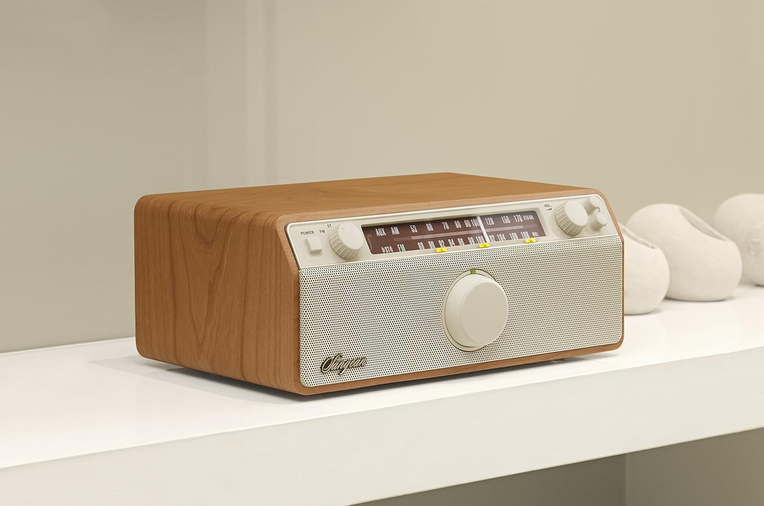 Sangean WR-12 AM/FM/Aux-in Stereo Analog Wooden Cabinet Radio (Walnut)
