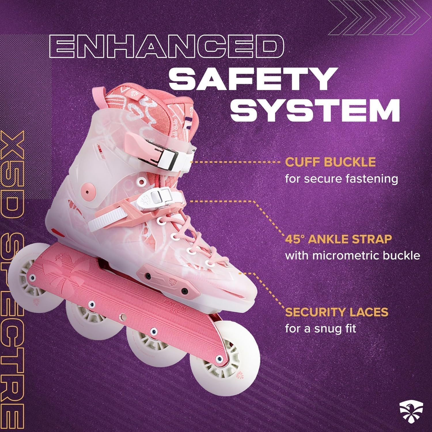 Flying Eagle Skates - X5D Spectre Freeskates Inline Speed Skates - Inline Skates Adult - Comfortable Inline Skates Women - Inline Skates Men - Inline Roller Skates - Roller Blades