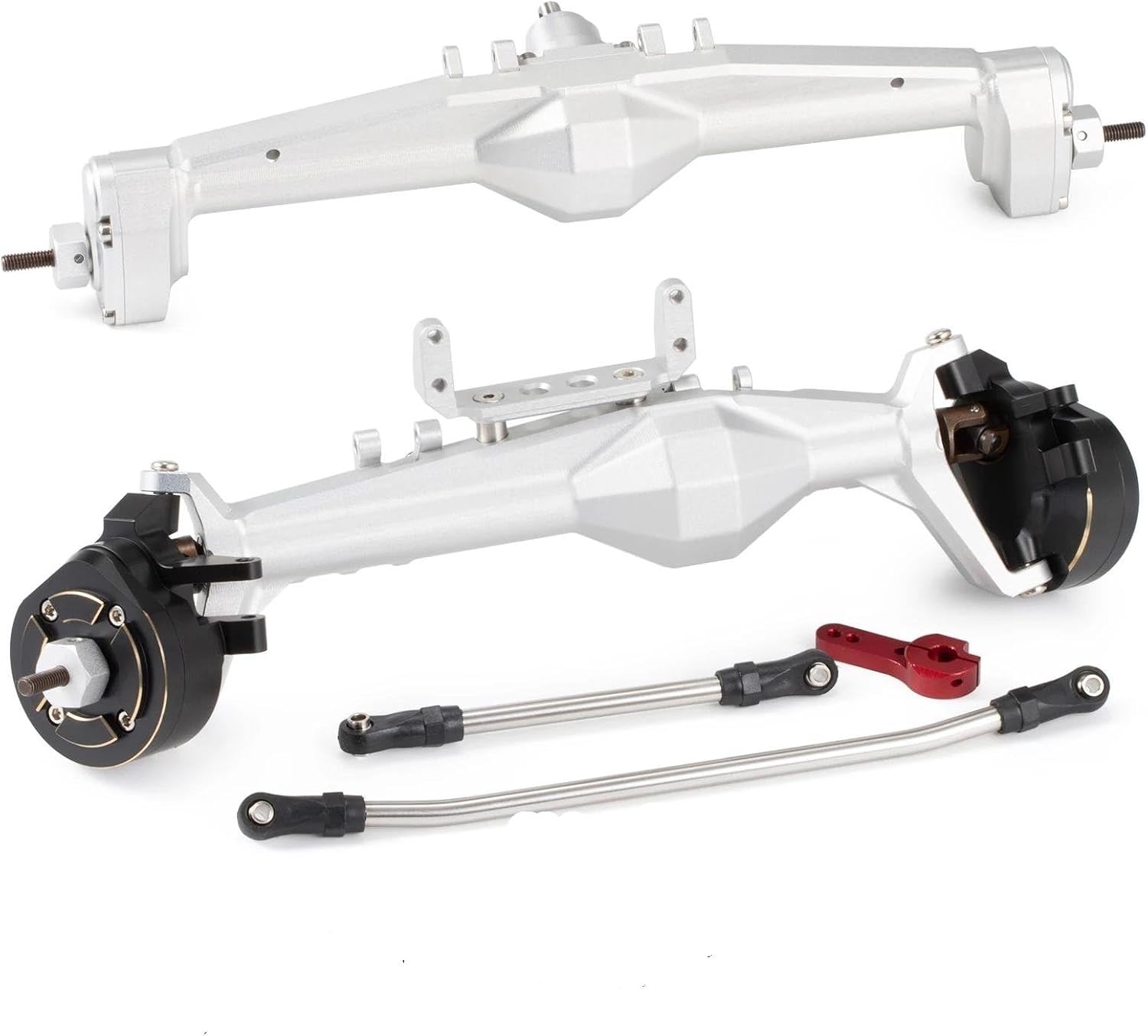 RC Vehicle Axles Compatible with Axial for Capra 1.9 for UTB AXI03004 for Buggy 4WS 1/10 RC Car Front Rear Axle Set Upgrade Parts Aluminum F9 Portal Axle(Color2,1Set)