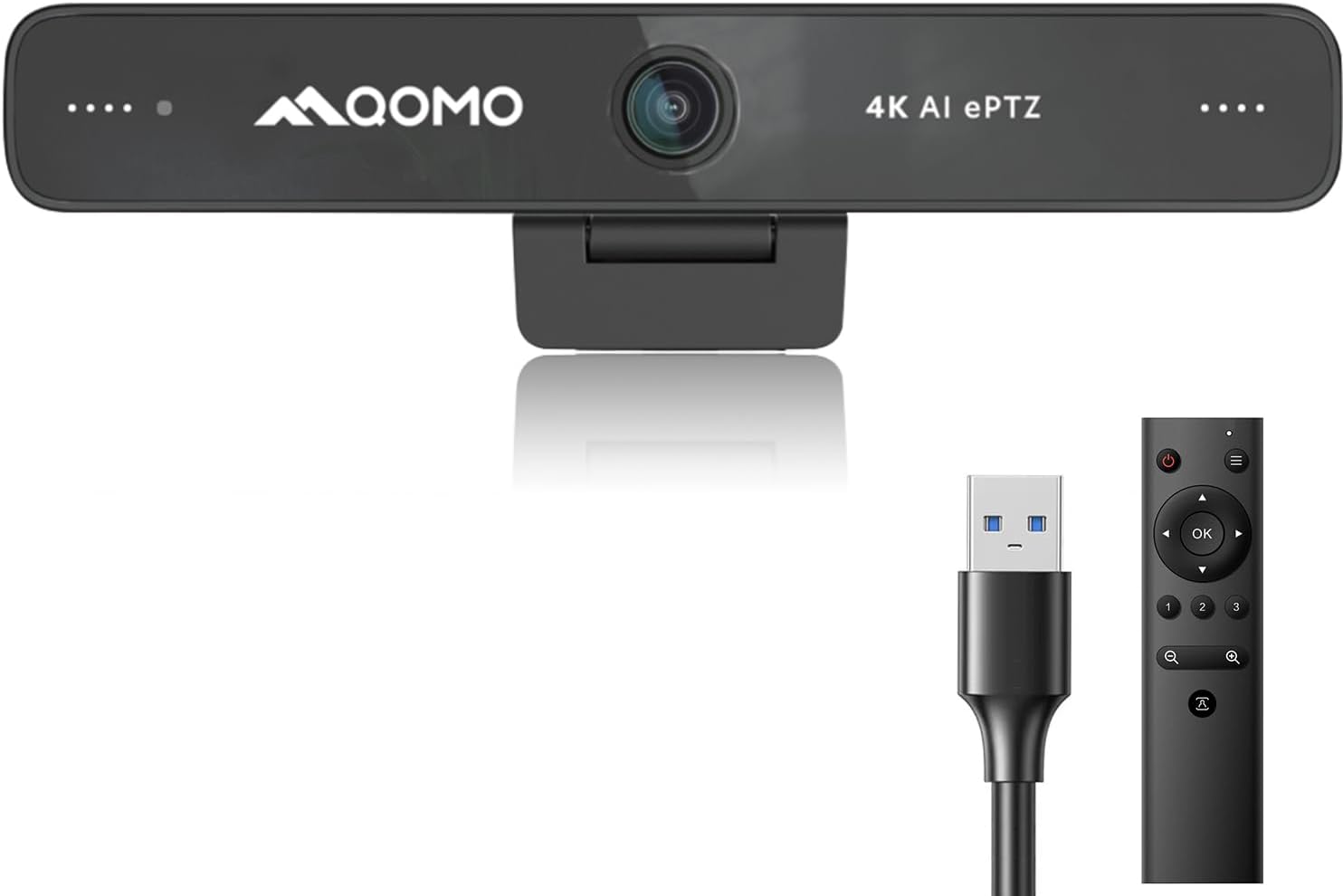4K Webcam ePTZ Conference Camera with Microphone, Ai Face Tracking,120°FOV Computer Camera,USB Plug and Play Webcam for Mac/PC/Laptop, Zoom/Skype/Facetime/Google Meet/Video Conferencing