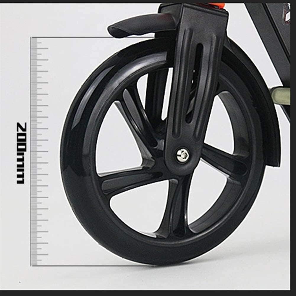 Scooters Kick Scooter for Adults Kids Adult/Teen Kick Scooter with Big Wheels - Foldable Adjustable Portable Lightweight Birthday Gifts for Kids 12 Years Old and Up Support 100kg (Color : Black)