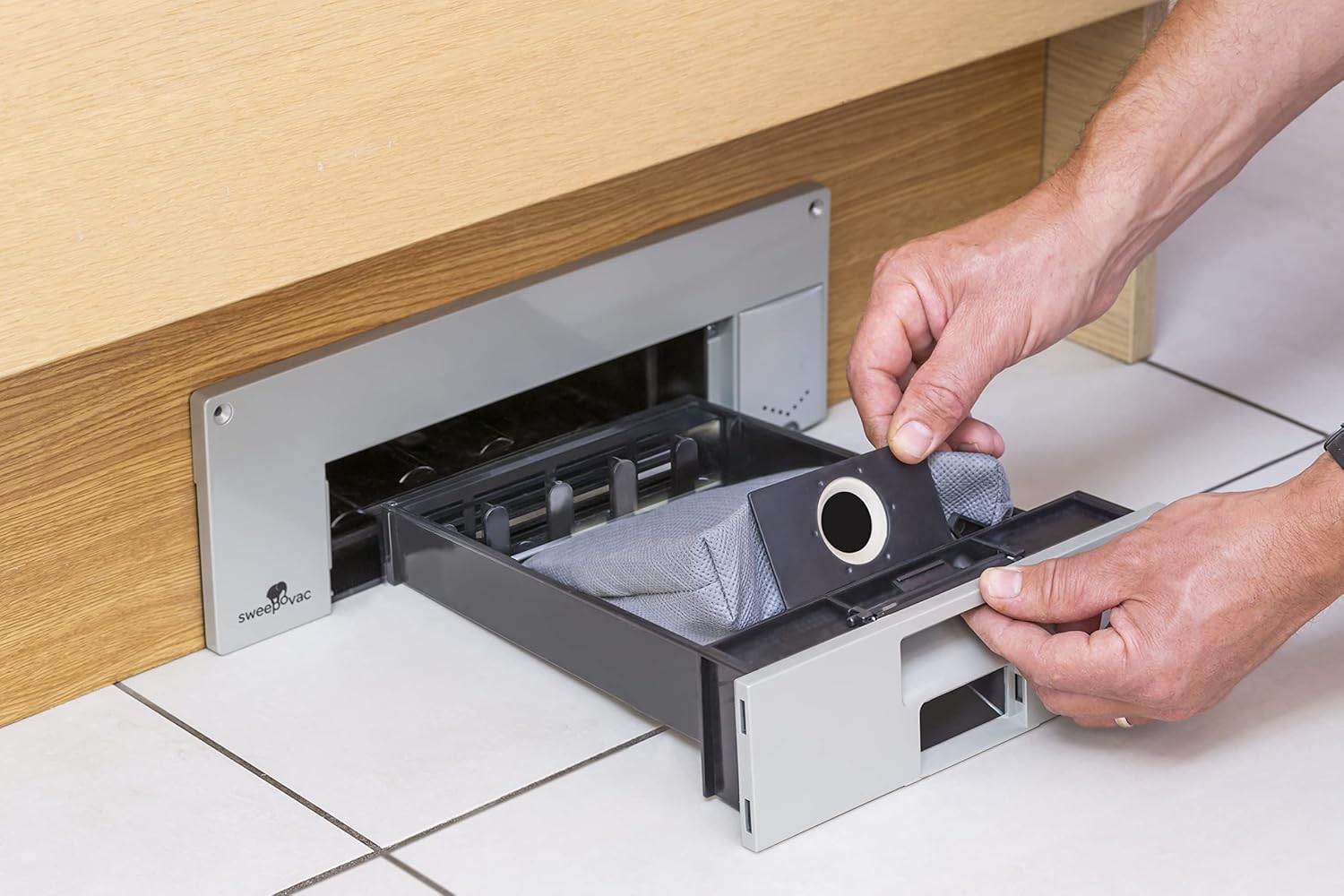 Sweepovac Big Kick Under-Counter Kitchen Vacuum, Silver