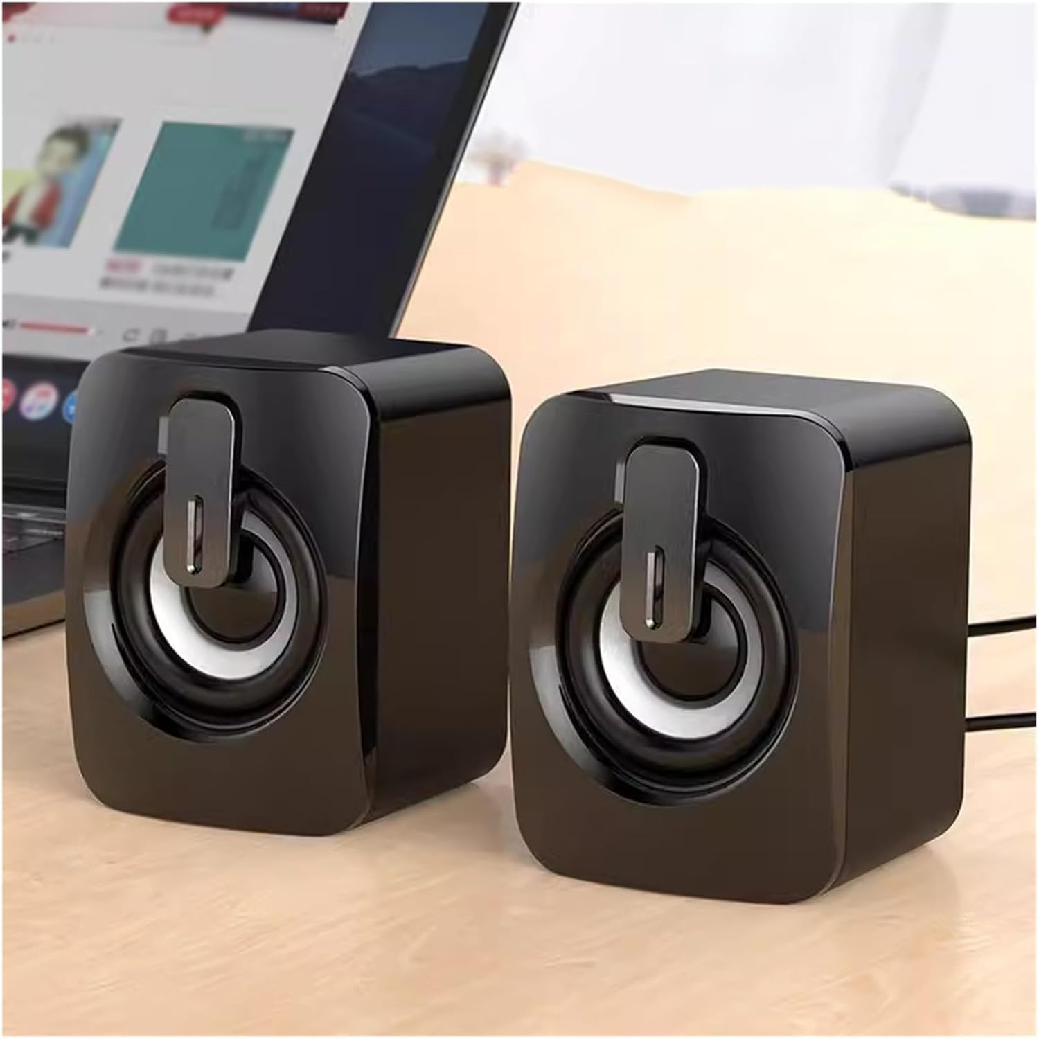 Desktop Home Computer Audio Laptop Small Speaker Wired Desktop Subwoofer(D)