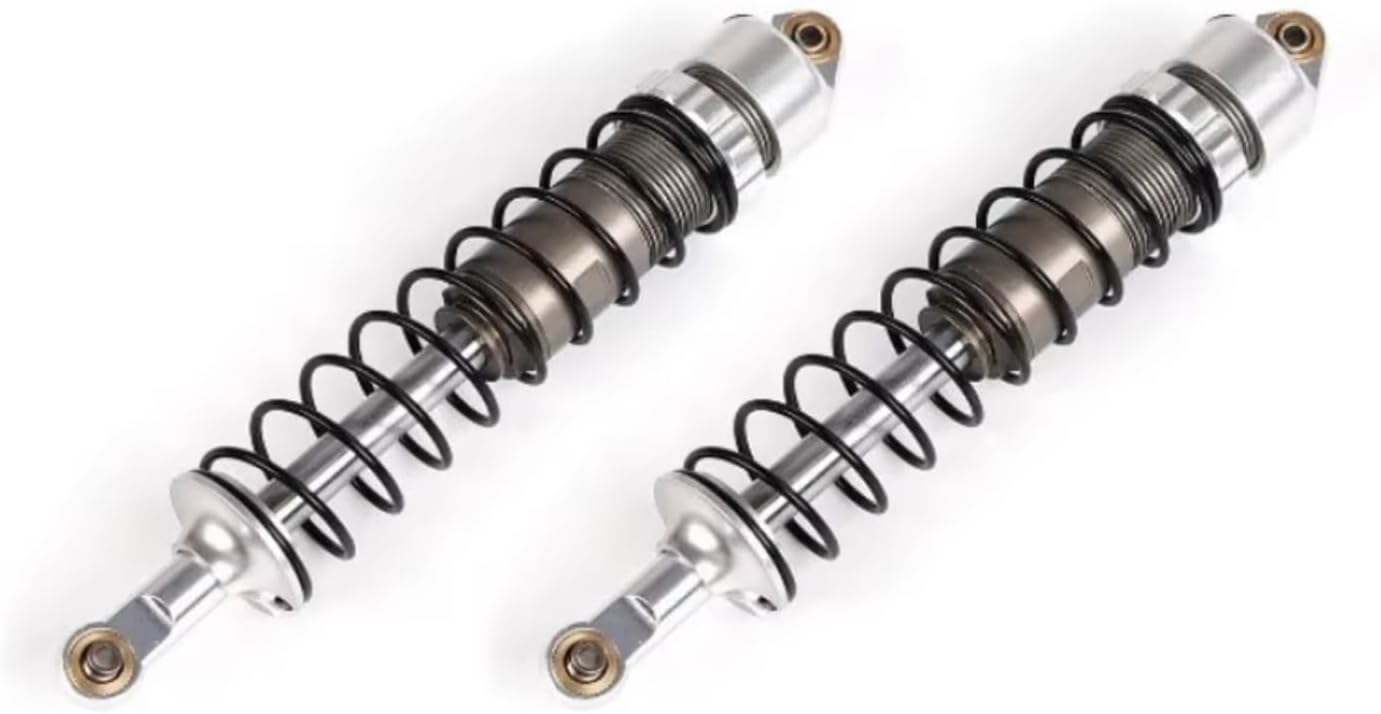 Rc Damper Shock Absorber For HPI For Rovan Hd For Baja 5B 5T 1/5 CNC Aluminum Front Shocks With 10mm Shock Shafts Rc Car Tracked Vehicle Parts And Upgrade Replacement(Gray)