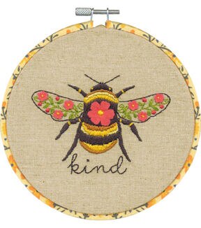 Dimensions 6 Bee Kind Embroidery Kit