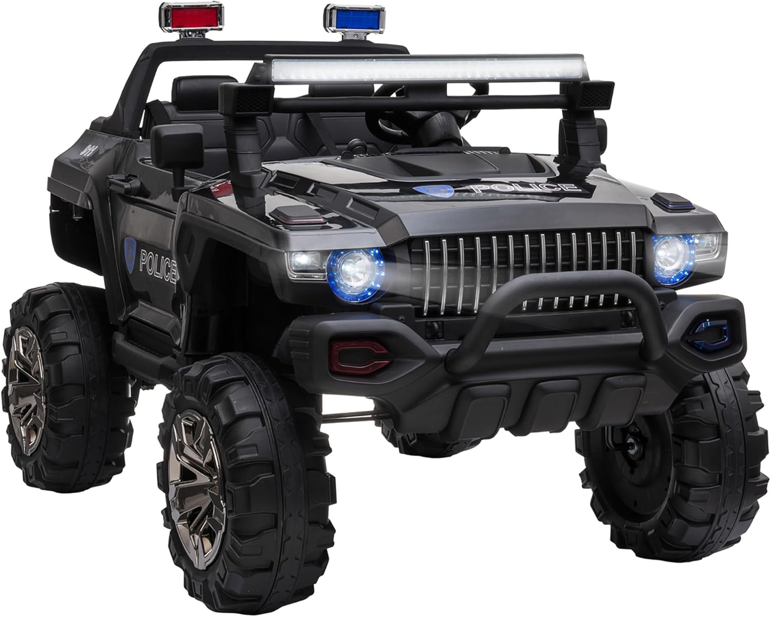Electric Ride-On Vehicle with Realistic Lights, Sound Effects, and Dual-Seat Design for Outdoor Fun and Safe Exploration