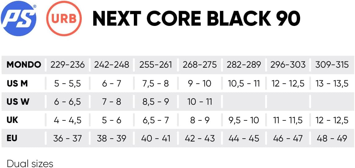 PS Next Core 90 Skates Black 12.0-12.5 (46-47)
