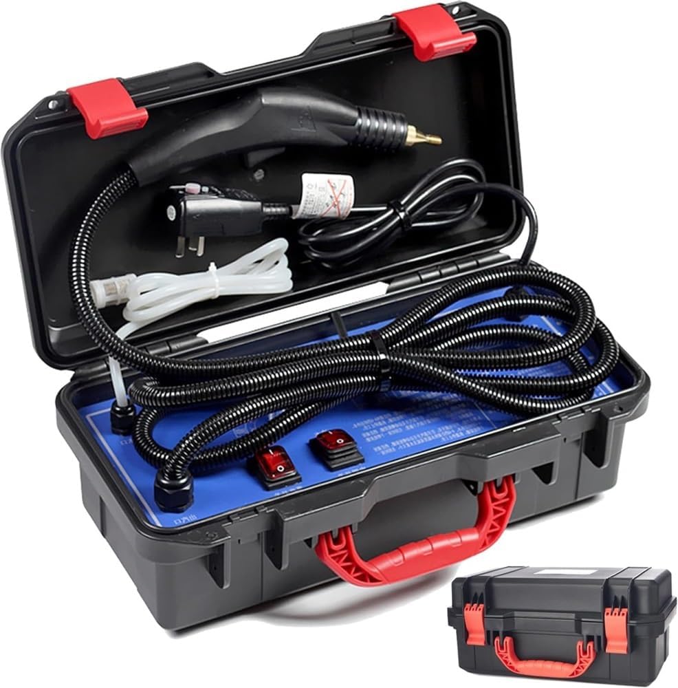 CHIPEL Handle Steam Cleaner, Pressure Steam Cleaner,High Power and Quick Heating,Tankless and Heavy Duty Steam Cleaner for Car Detailing,Bathroom,Kitchen, Grout(110v 1700W)