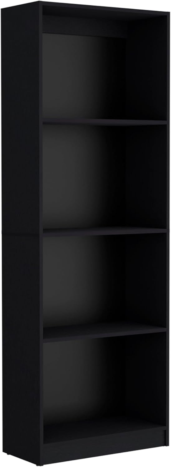 Benicabaly Stylish and Flexible 3 Piece Living Room Set with Bookcases, Elegant Black Wood Finish