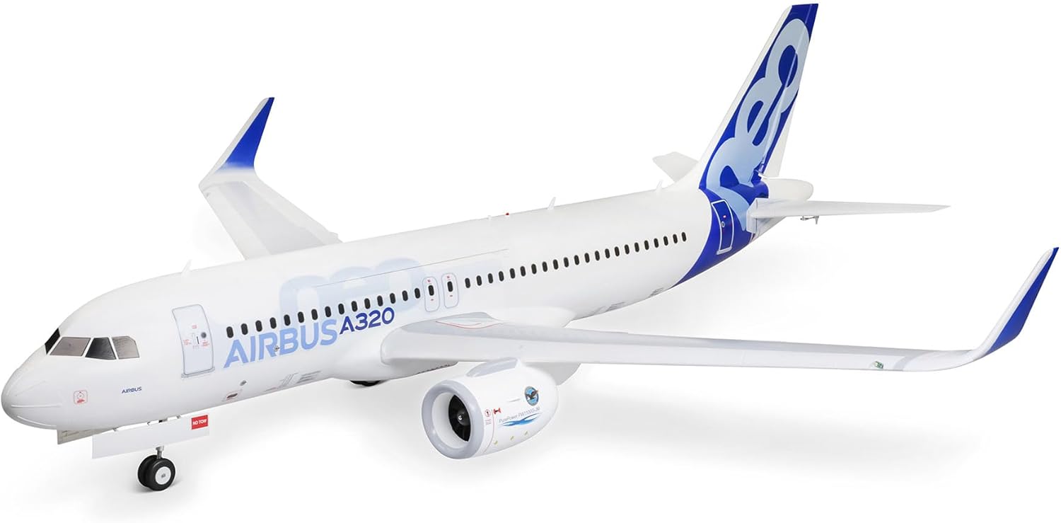 E-flite Airbus A320neo 1.5m Airliner Twin 64mm EDF BNF Basic with AS3X+ and Safe Select EFL-1493 RC Sport Airplanes