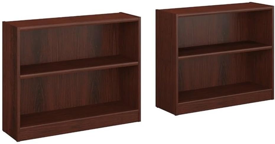 Scranton & Co Furniture Universal 2 Shelf Bookcase in Vogue Cherry (Set of 2)