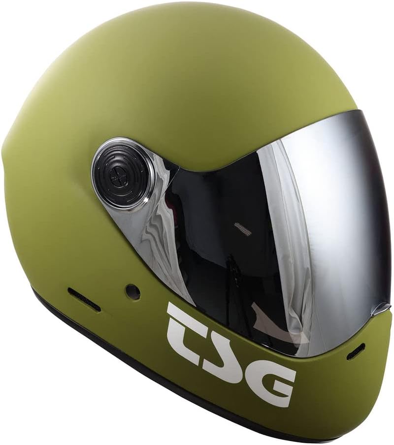TSG - Pass Pro Full-face Helmet w/Two Visors | Performance Helmet for Downhill Skateboarding, E-Skating, E-Onewheeling, Longboarding | Compact, Aerodynamic | Scratch Proof Visor, Nose Ports, Anti Fog