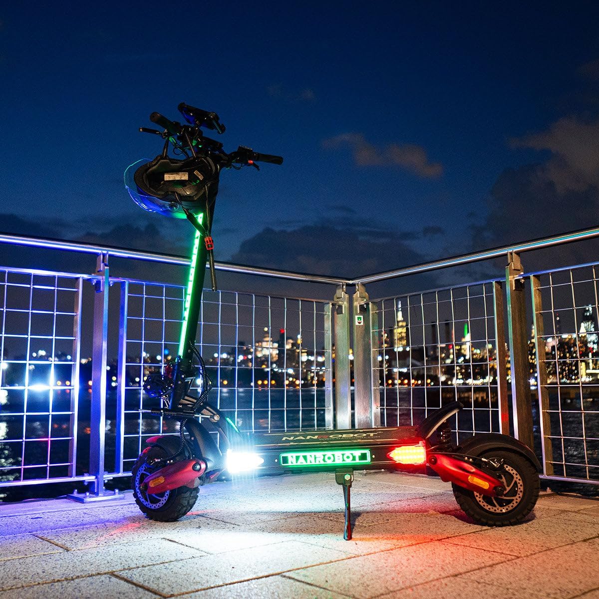 NANROBOT LS7+ Electric Scooters for Adults Fast 75mph Off Road EScooter Folding Waterproof 6000W Dual Motor EScooter with Suspension Kick Escooters 300lbs Load 45-85 Miles Dual Hydraulic Brake(Nutt)