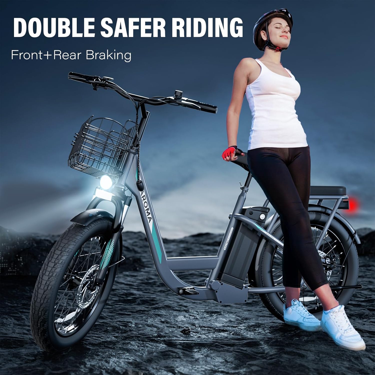 Caroma Peak 500W/800W/1200W Electric Scooter with Seat, 20