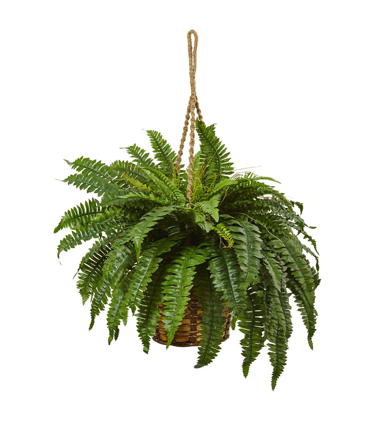 Nearly Natural 29 Boston Fern Hanging Basket
