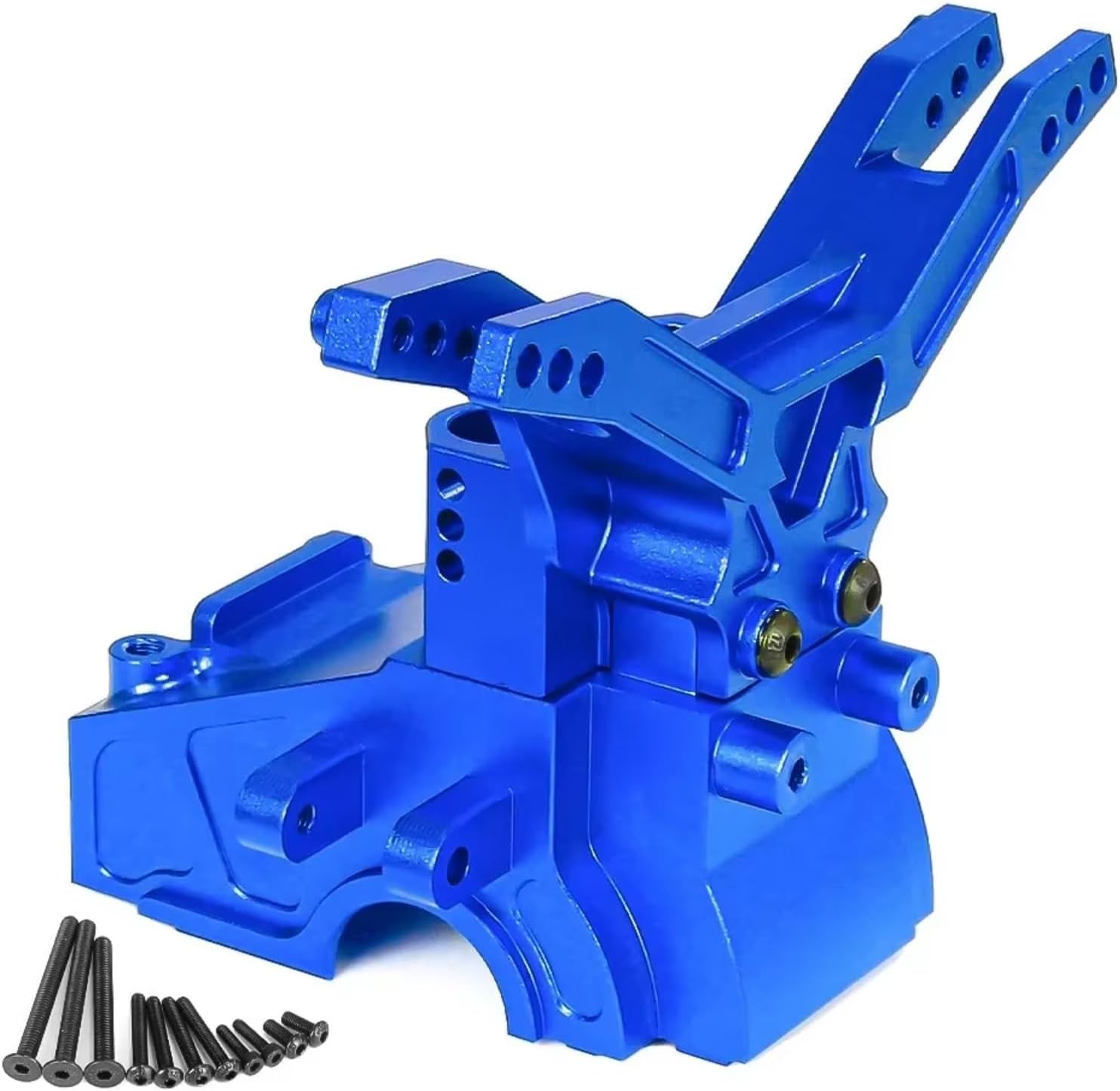 RC Car Accessories for Arrma 1/10 3S Biglock for Gganite for Senton for Typhon 1/8 Metal Front and Rear Gearbox Housing Gear Box Upgrade Parts Accessories(Blue)