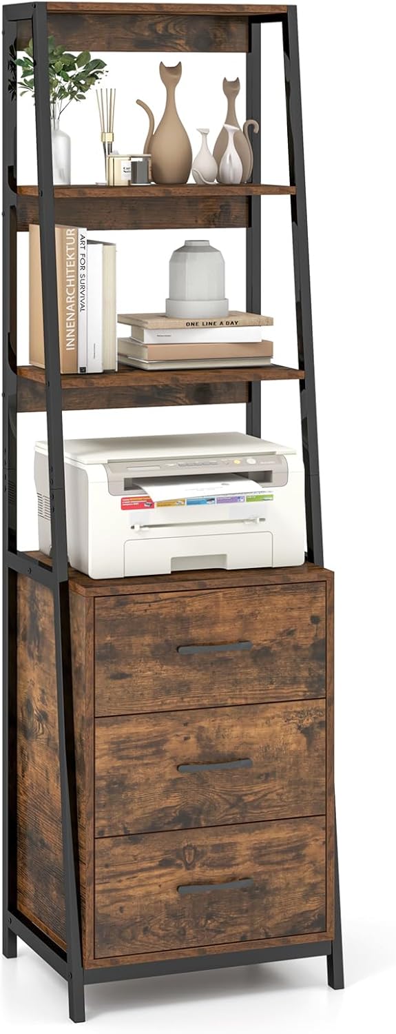 Giantex Ladder Bookshelf with Drawers, 69