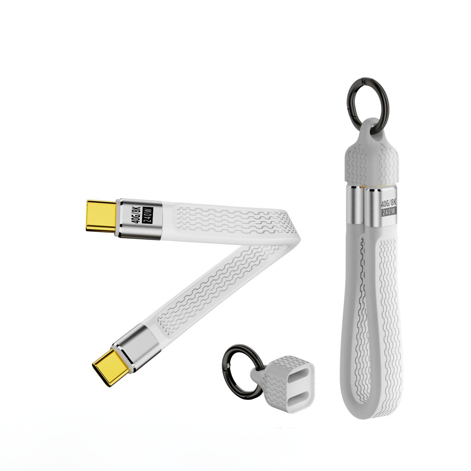 Maine 240W USB C Data Cable, Supporting PD 3.1 Standard, Capable of achieving 40Gbps Data Transmission. Factory Wholesale Sales Available. (1000, White)