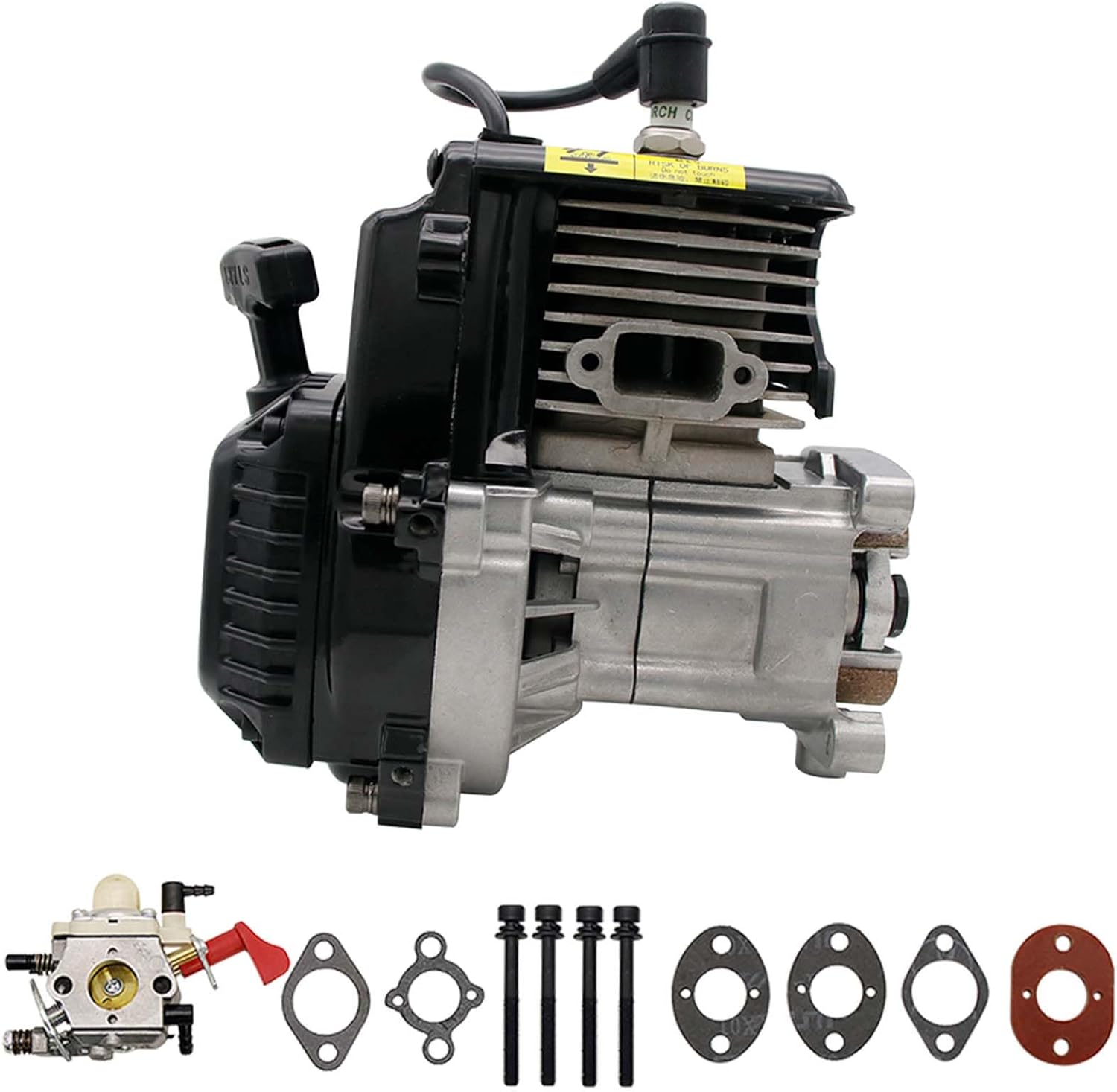 29CC 9.5HP 2-Stroke Reed Case Engine with WT-1191 Carburetor for 1/5 HPI Baja Losi 5ive T DBXL FG RC Car Replacement Parts
