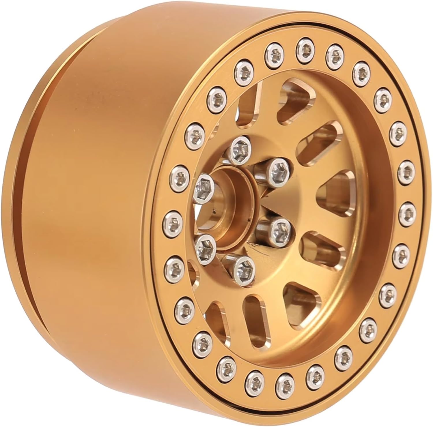 RC Car Accessories for Traxxas for TRX-4 for Axial for SCX10 D90 YK4082 1/10 240g/pcs Heavy Brass Beadlock 1.9 Wheel Hub Wheel Rim RC Crawler Car