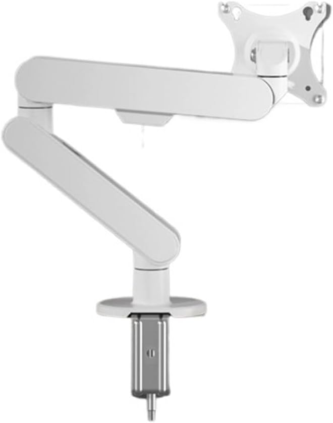 Adjustable Monitor Stand, Tilt, Swivel, Pivot, Gas Monitoring Arm with Clamp and Grommet Base, Fits 17 to 32 Inch Computer Stand Monitors