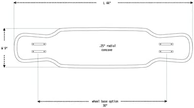 Longboard Skateboard, Freestyle Cruiser, Waterproof and Wood Construction, Cruise Skateboard and Longboard Decks, Lightweight Build (Infuser Deck Only)