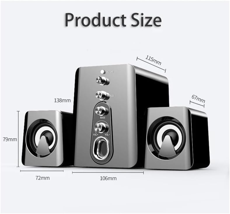 Computer Speakers Home Theater System PC Bass Subwoofer Speaker Music Surround for Boombox Desktop