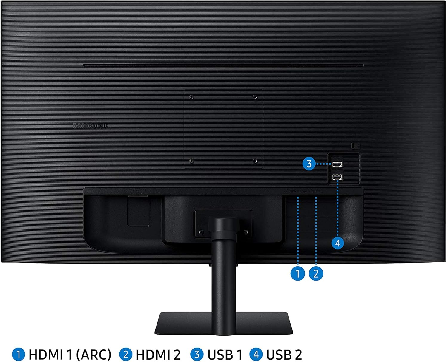 SAMSUNG M5 Series 32-Inch FHD 1080p Smart Monitor & Streaming TV (Tuner-Free), Netflix, HBO, Prime Video, Apple Airplay, Bluetooth, Built-in Speakers, Remote Included (LS32AM500NNXZA)