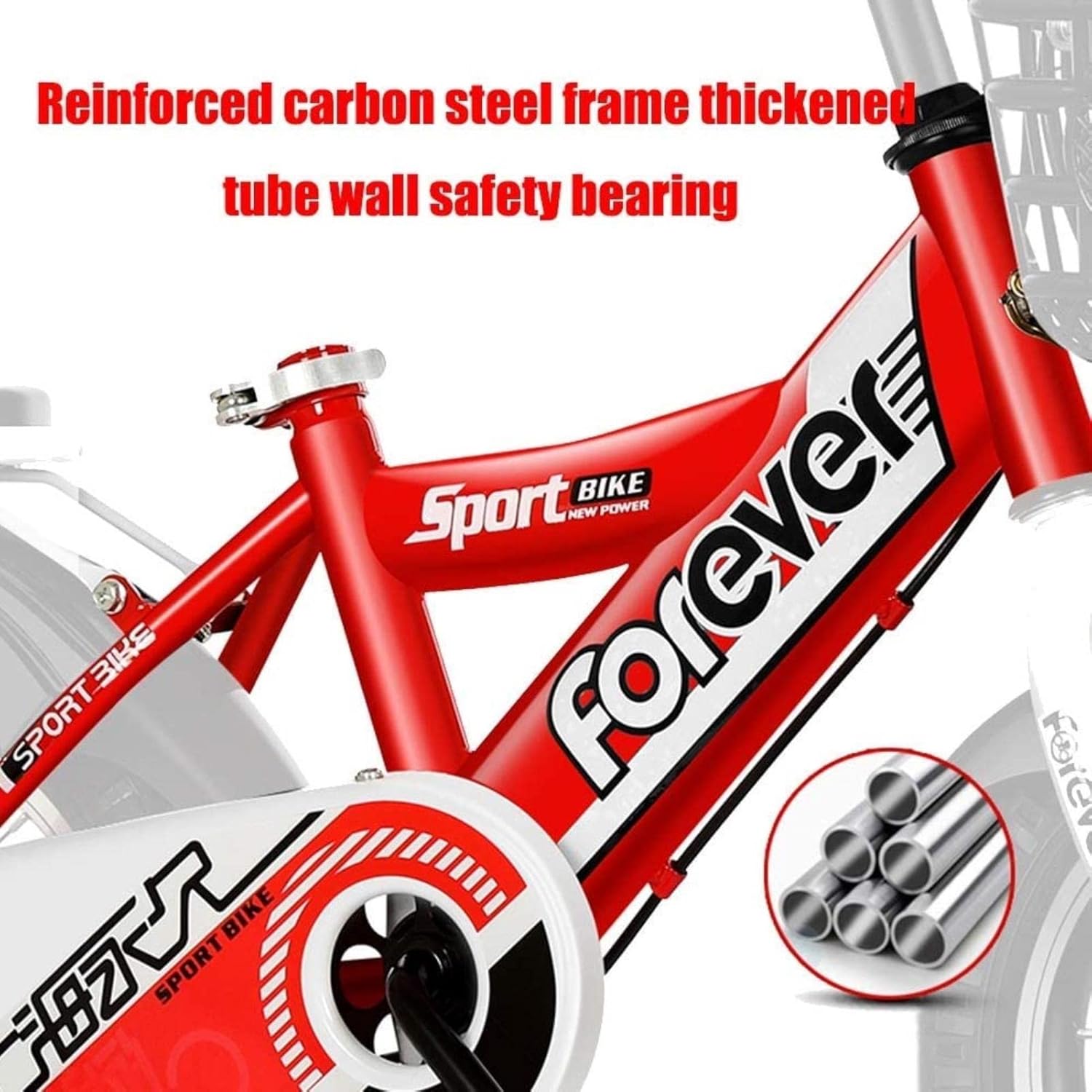 12 Inch Children's Bicycle Tested by Children 2-4 Years Old with Basket Support Wheels Handbrake Water Bottle and Rear Pedals